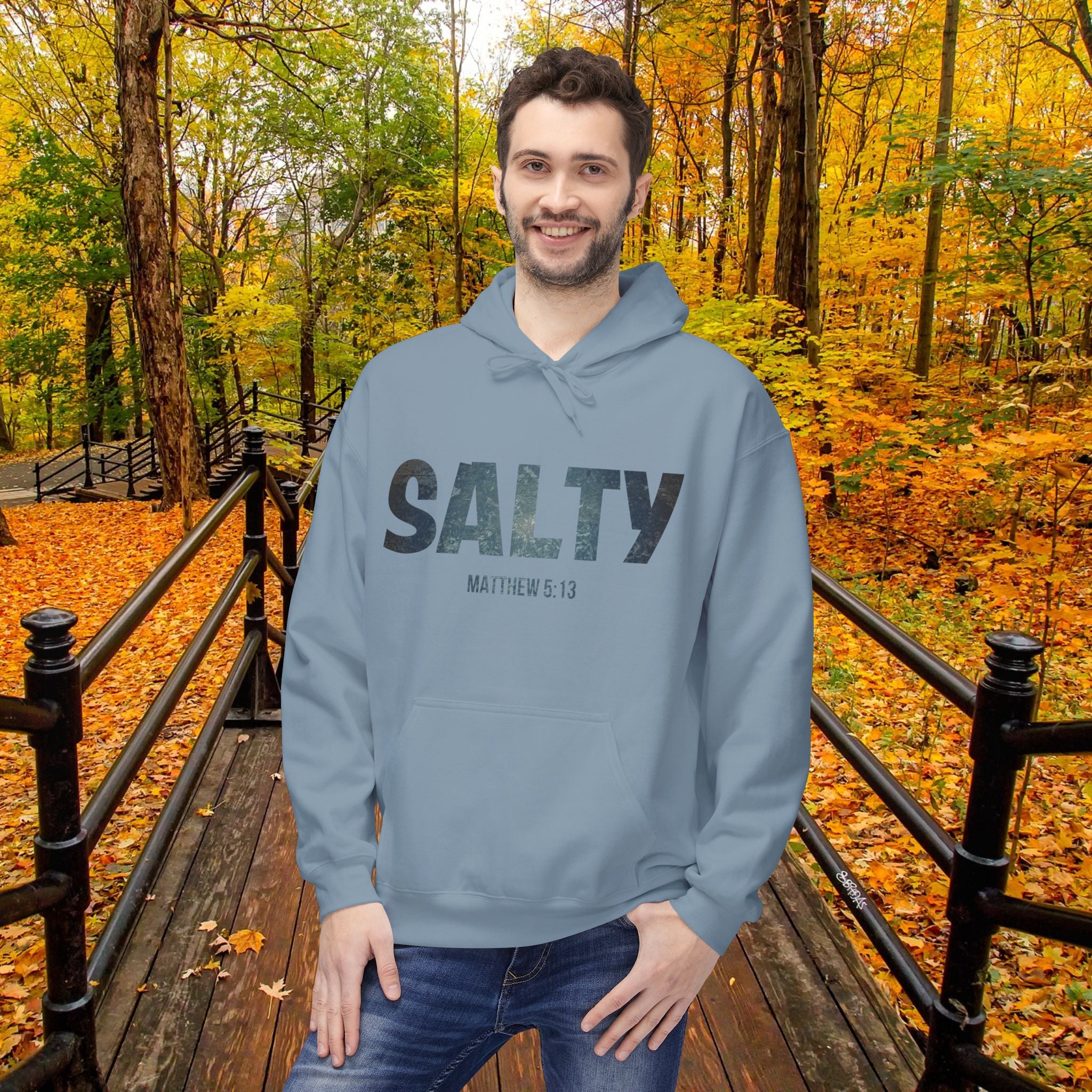 Stay SALTY Matthew 5 13 Unisex Hooded Sweatshirt S to 5XL Faithful Living Home