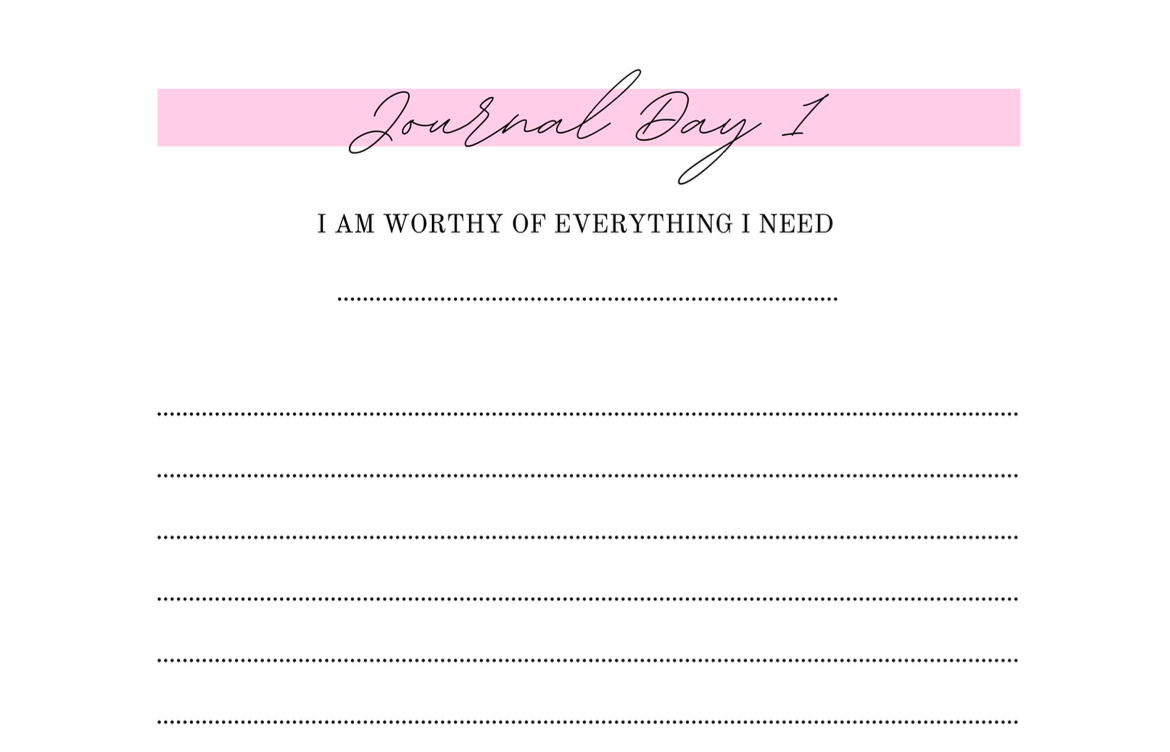 Empower Her Finance Monthly Budget Planner Day 1 Example Page by Faithful Living Home