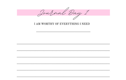 Empower Her Finance Monthly Budget Planner Day 1 Example Page by Faithful Living Home