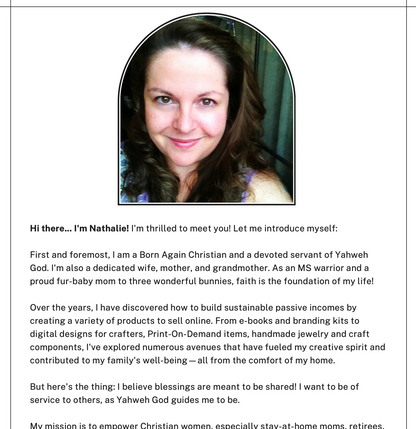 Nathalie Lesage introduction Blessed Business Blueprint Guide of Faithful Living Home