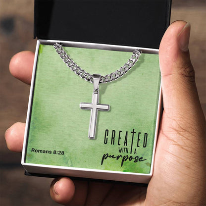 Created With A Purpose Cross Stainless Steel Necklace