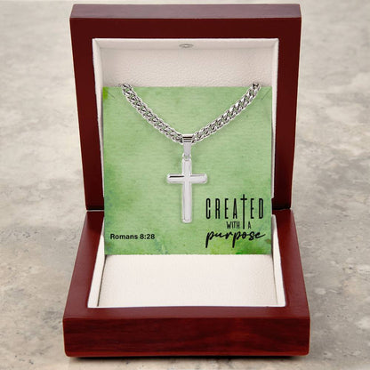 Created With A Purpose Cross Stainless Steel Necklace