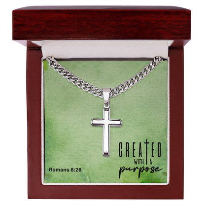 Created With A Purpose Cross Stainless Steel Necklace