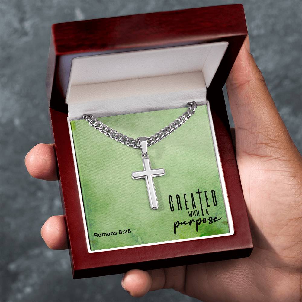 Created With A Purpose Cross Stainless Steel Necklace