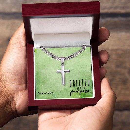 Created With A Purpose Cross Stainless Steel Necklace